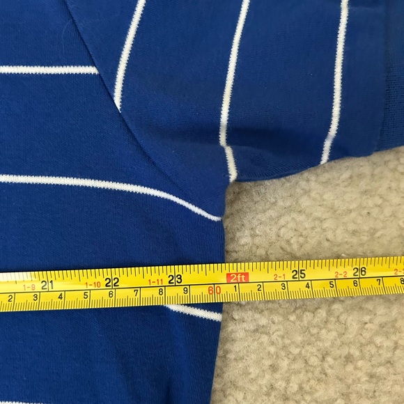 Polo Ralph Lauren Blue & White Striped Golf Polo Shirt Sz L - Picture 4 of 9